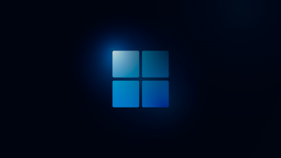 Blue aesthetic, Windows 11, Dark background, Stock, 5K