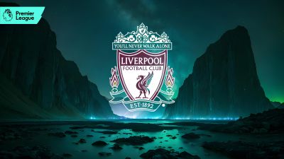 Liverpool FC, Neon logo, Premier League club, Football club, 5K, 8K, Green aesthetic