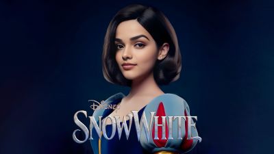 Snow White, Rachel Zegler, Disney Princess, 5K, 8K, AI art, Dark blue, 2025 Movies