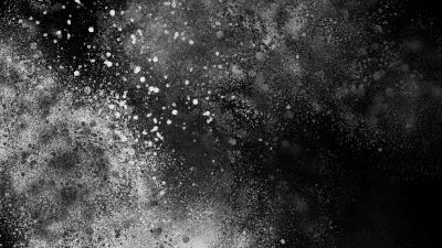 Explosion, Dark Mode, Dust, 5K, Monochrome background