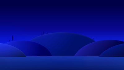 Blue aesthetic, Nightscape, Landscape, Gradient background, Minimalist, 5K, Night, Dark Mode