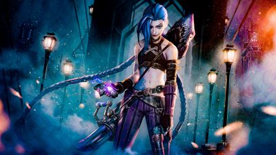 Jinx, Badass, Arcane: League of Legends, Colorful