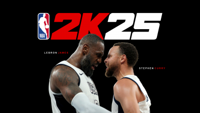 LeBron James, Stephen Curry, NBA 2K25, 2024 Games, Black background