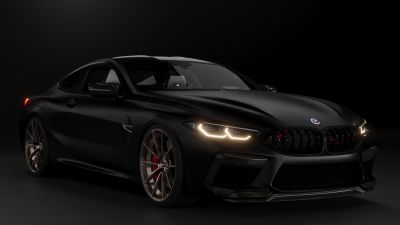 BMW M8 Gran Coupe, Dark aesthetic, Performance car, Dark background