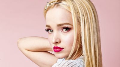 Dove Cameron, Beautiful singer, Closeup, 5K, American singer, Pastel background