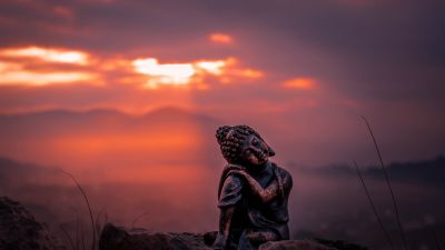 Lord Buddha, Statue, Sunset, Cute figure, Gautama Buddha