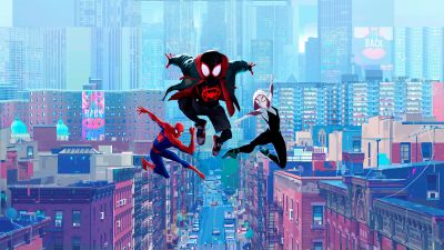 Spider-Man: Into the Spider-Verse, Miles Morales, Spider-Man, Spider-Gwen, Marvel Cinematic Universe, 5K, Spiderman