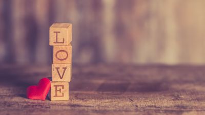 Love heart, Wooden Blocks, Red heart, Wooden letters, Creative, 5K