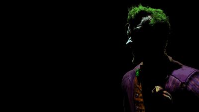 Joker, Batman: Arkham Asylum, Black background, Evil laugh