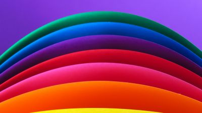 Artwork, Rainbow colors, Colorful background, Multicolor, Curves, Pattern, Texture, Sequence, Vibrant, 5K