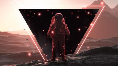 Astronaut, Void, Space suit, Space Adventure, 5K