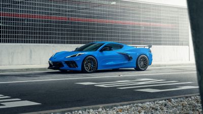 Chevrolet Corvette C8, Blue, Tarmac, 5K