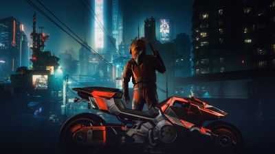 Yaiba Kusanagi CT-3X, Cyberpunk bike, Cyberpunk 2077, 2021 Games