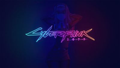 Cyberpunk 2077, Zero Two, DARLING in the FRANXX, Neon logo