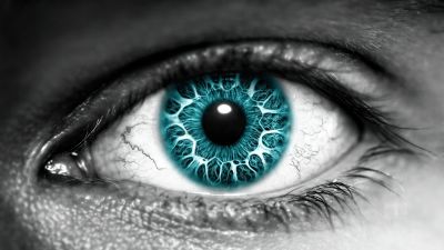 Eye, Iris, Blue eyes, Closeup, Macro