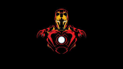 Iron Man, AMOLED, Marvel Superheroes, Minimal art, Black background, 5K, 8K