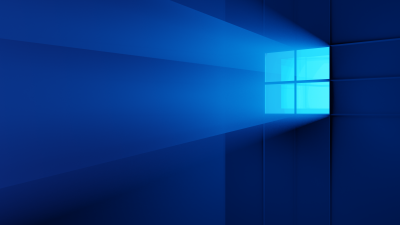 Windows 11, Windows logo, Blue background, Light