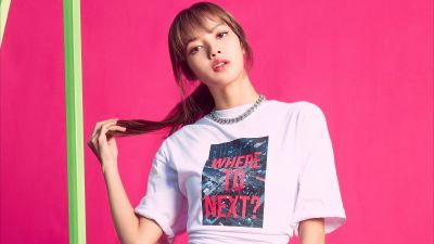 Lisa, Pink background, Blackpink, K-Pop singer, Korean singers