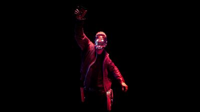 Star-Lord, AMOLED, Guardians of the Galaxy, Marvel Superheroes, Black background, 5K