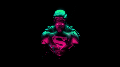 Superman, Man of Steel, Black background, DC Comics, DC Superheroes, AMOLED