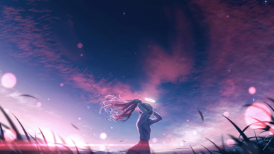 Original, Anime girl, Dream, Girly backgrounds, Aesthetic