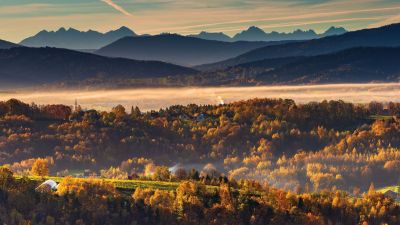 Tatra Mountains, Landscape, Foggy, Morning, Autumn, Scenic, Poland, Europe