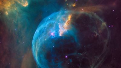 Bubble Nebula, NGC 7635, Interstellar, Hubble Space Telescope, NASA, Cassiopeia Constellation, 5K, 8K