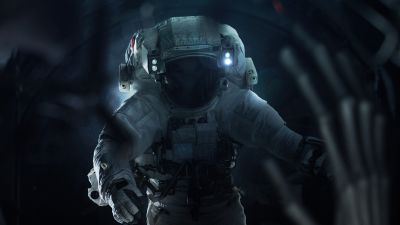 Astronaut, Space suit, Dark, Exploration, ISS, NASA