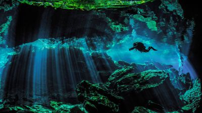 Scuba Diver, Underwater, Under the Sea, Scuba diving, Sun rays