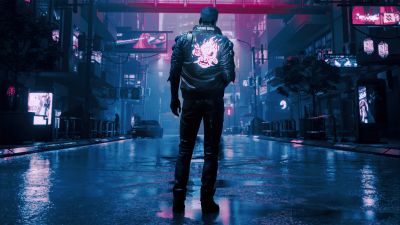 Samurai, Cyberpunk 2077, Leather jacket, Dystopian