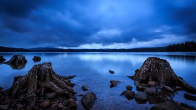 Timothy Lake, Oregon, Cloudy Sky, Rainy Weather, Lake, Landscape, Scenic, Morning