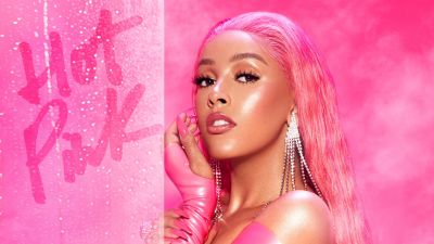 Doja Cat, Hot Pink, American rapper, Pink background