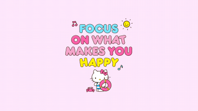 Focus, Pink background, Pastel background, Pastel pink, Hello Kitty background, Girly backgrounds, Sanrio, Pink text