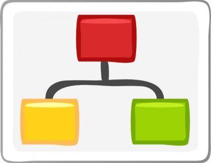 Block Diagram Visio Hierarchy clip art