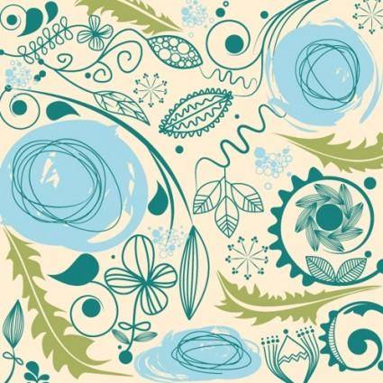 European retro pattern background vector 2