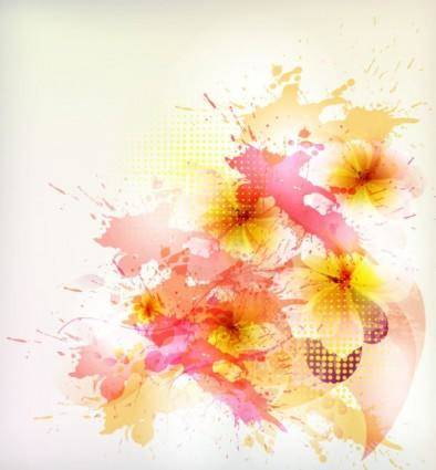 Beautiful flowers background 01 vector