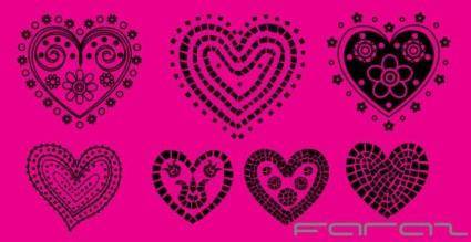 Valentine hearts vector