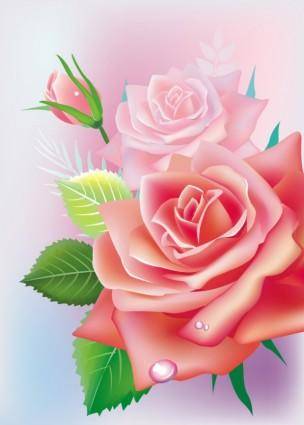 Beautiful roses 02 vector