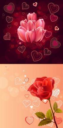 Pink roses red roses vector