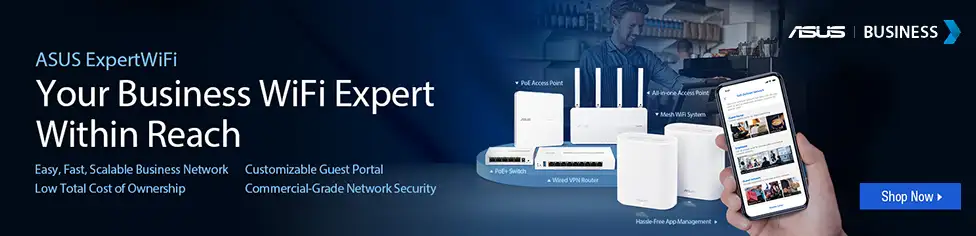 ASUS ExpertWiFi. Your business WifI expert within reach.