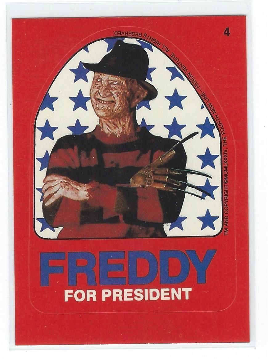 niteofthecreeps:
“Freddy for President (1988 Topps Fright Flicks Stickers)
”