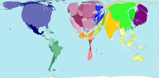 The map of world wealthThis is a map of the world weighted not by land mass or navigation lines but around how much wealth each country has. As you can see, North America and Western Europe balloon to enormous proportions — even after adjusting for...