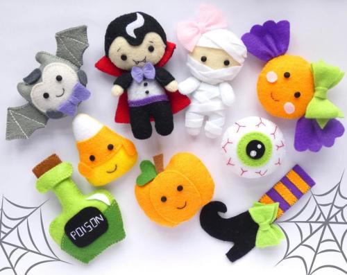 magicalshopping:
“ ♡ Cute Halloween Felt Ornaments Pattern ♡
”