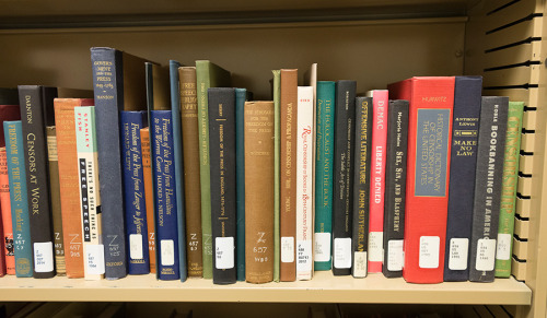 #LibraryShelfieDay!!This is a shelf in our general collection that features works related to freedom of the press and censorship. Titles include Censors at Work, The Struggle for the Freedom of the Press, The American Press and the Revolutionary...