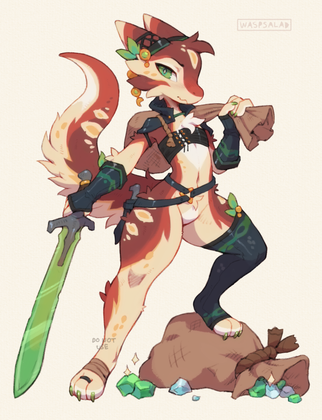 Red rogue koboldA red rogue kobold with very sticky fingers! >:3
They’re up for grabs here: https://ych.art/auction/134251