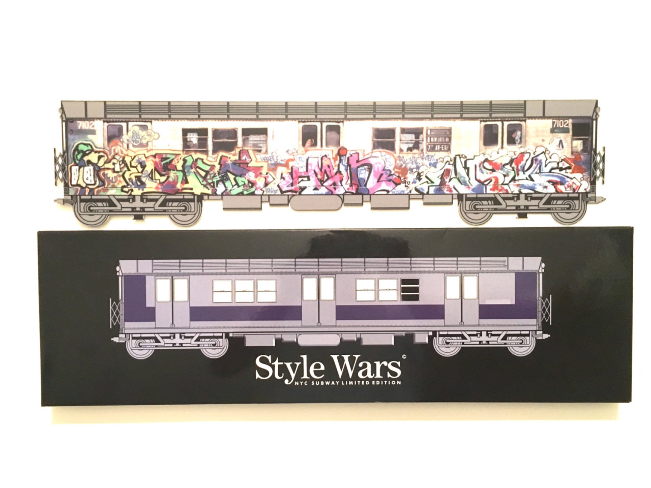 Graffiti art New York Subway art collection urban street american art style wars limited edition hybrid prints laser cut NYC subway design