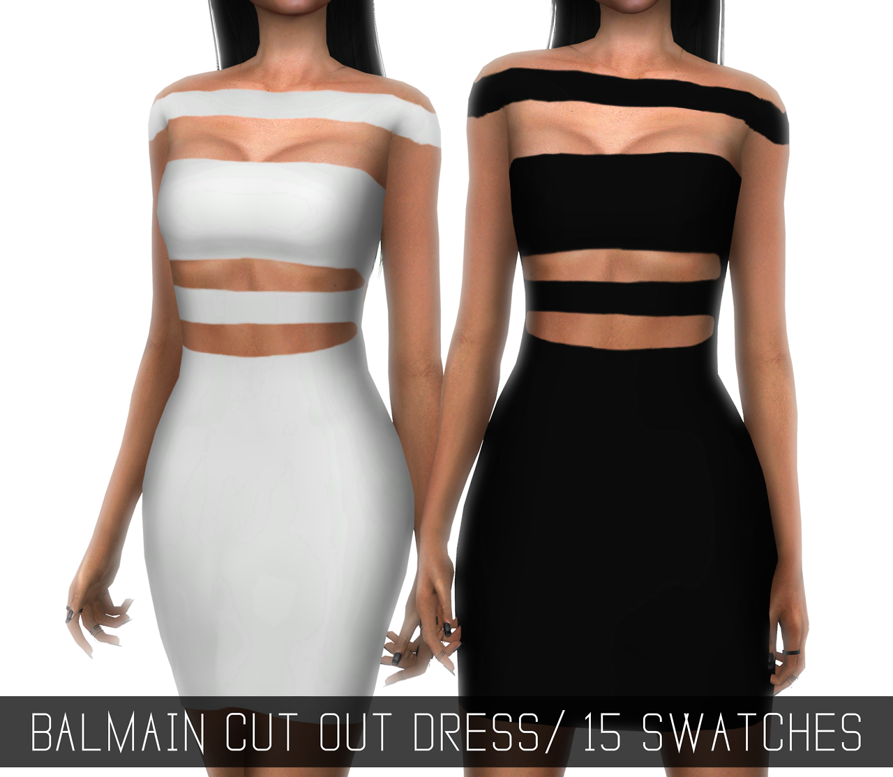 BALMAIN CUT OUT DRESS (UPDATED) “Cut out skintight dress worn by Kylie Jenner [x]”
This is an update of the old package file! So you might need to replace the old one with this one, if you have it!
Changes from the original one:
• 15 swatches;
•...