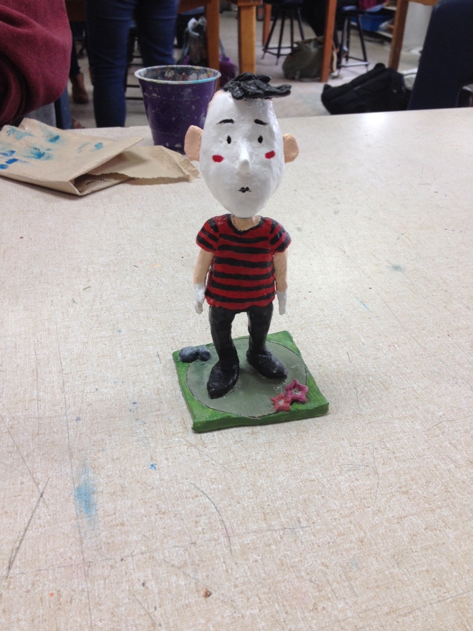 Finally finished my Wes bobblehead for my art class