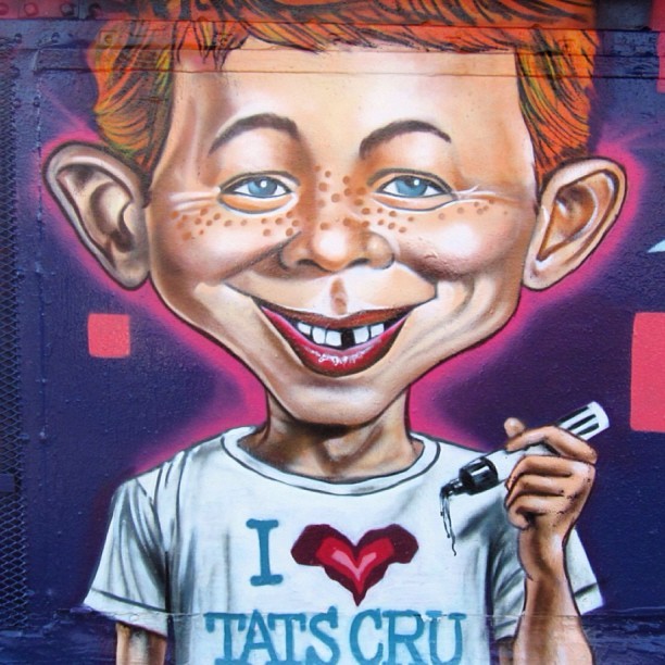 I [Heart] TATS CRU..
MAD MAGAZINE ..
TATS CRU…
New York City
Street art / graffiti art
By; BG183..TATS
Www krylon gallery . Com
Limited edition collection...