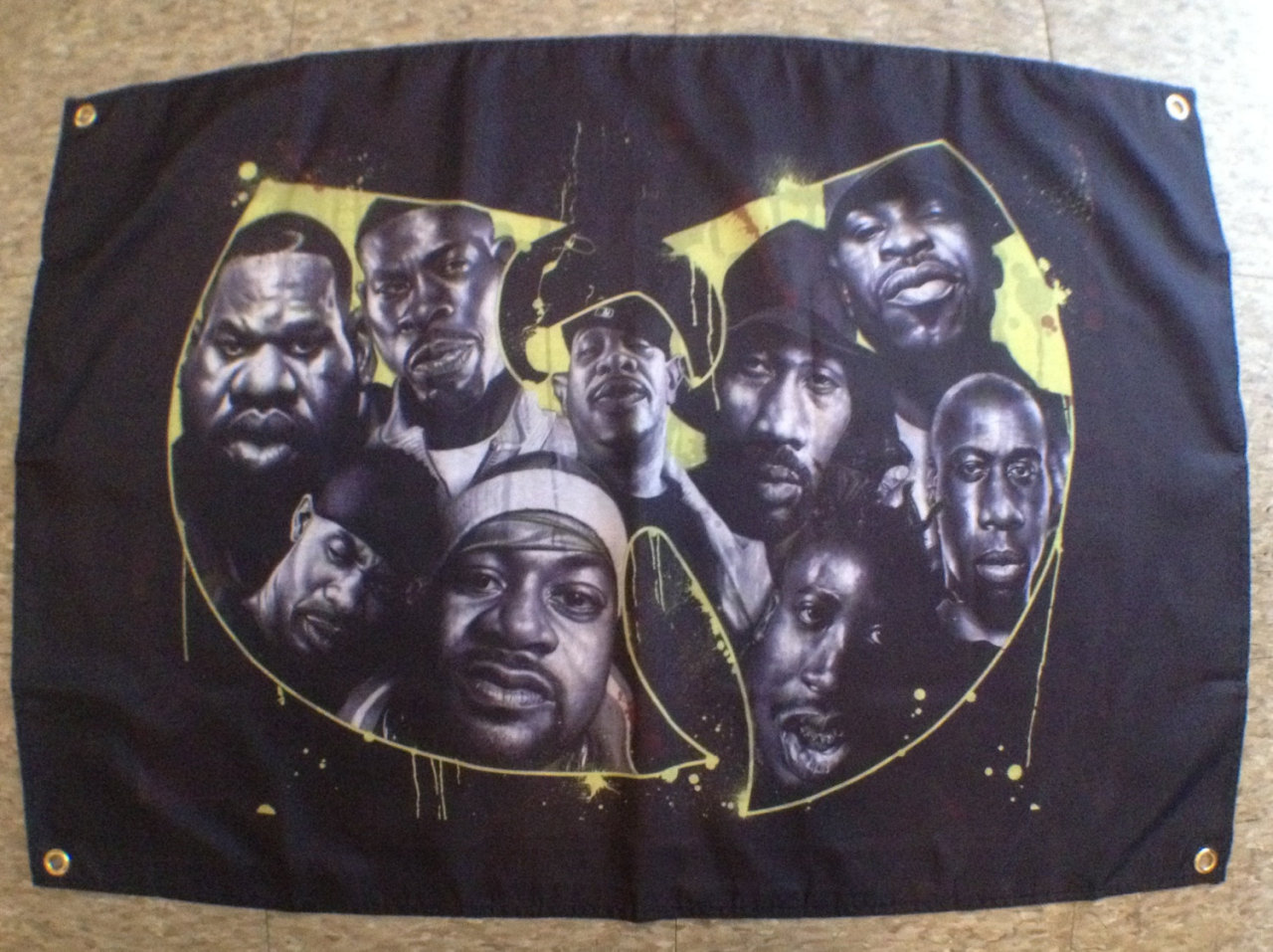 Custom made hiphop Wutang style fabric poster, made from fabric made to last and collected, easy and quick to hang ,